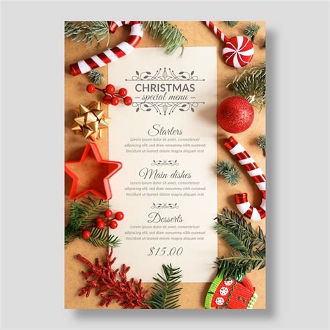 christmas menu template free|create your own christmas menu.